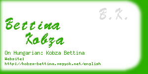 bettina kobza business card